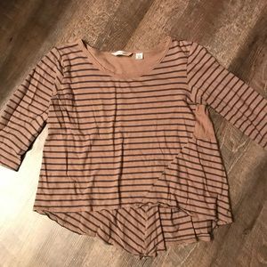 Derek Heart Striped Top
